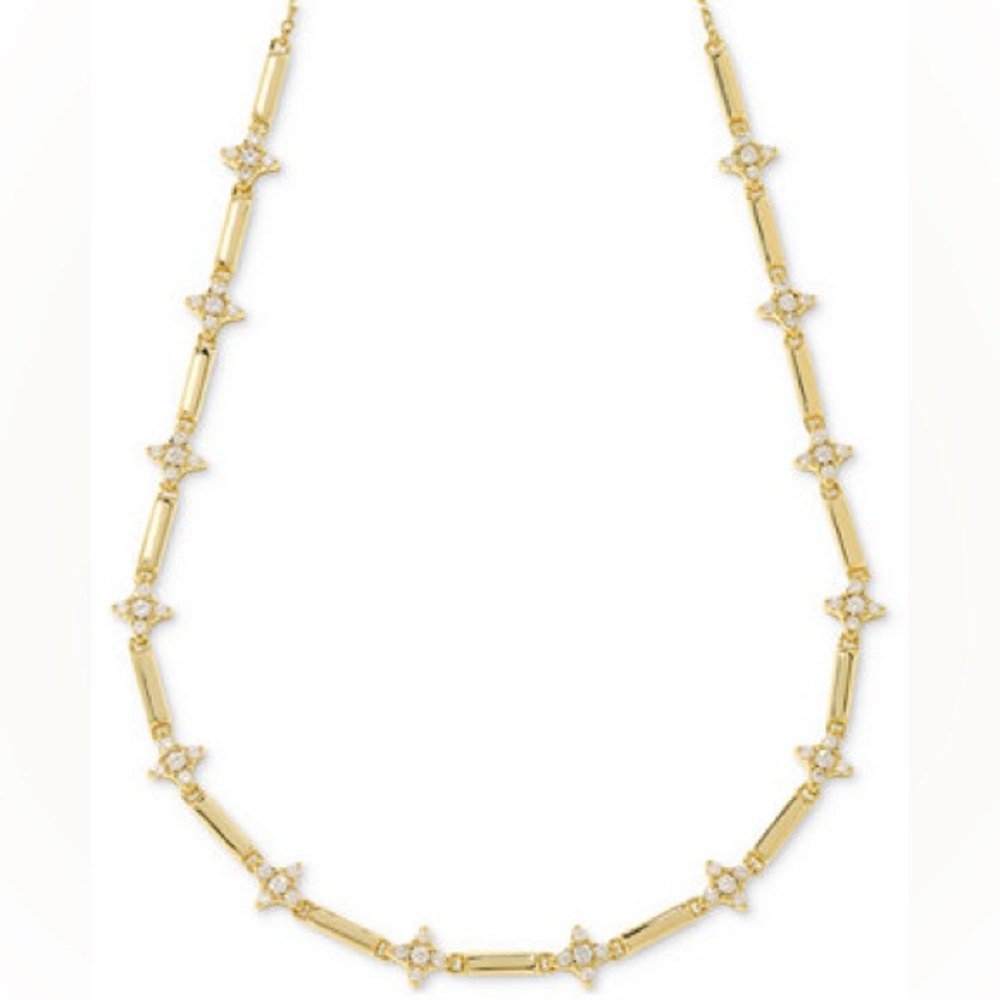 NWOT Holland Gold Strand Necklace in White
CZ